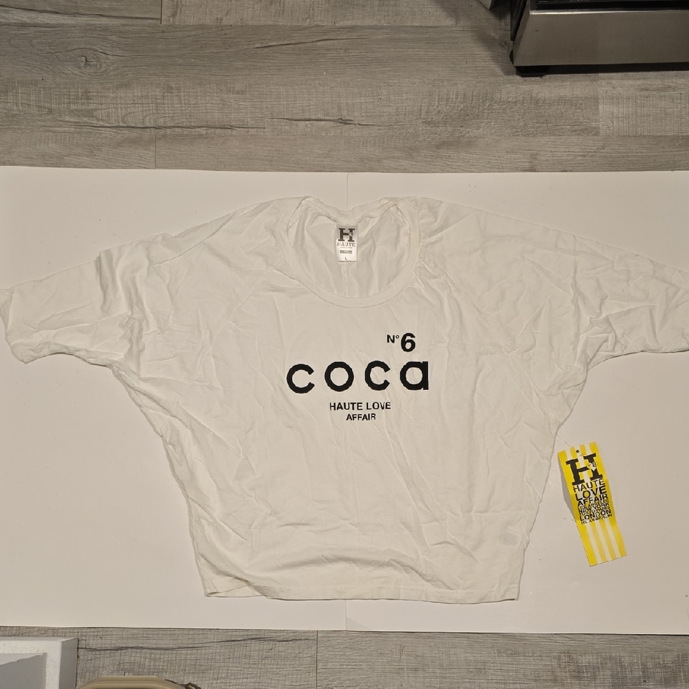Haute No. 6  Coca White Graphic T-Shirt